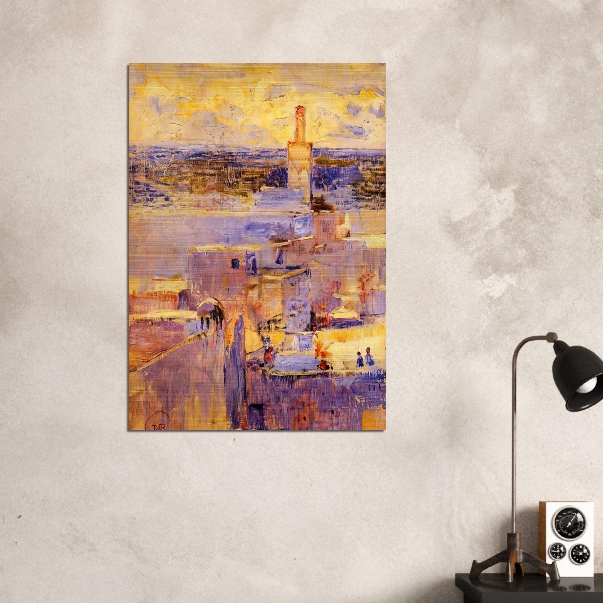 VIEW OF MEKNES MOROCCO - Theo van Rysselberghe Brushed Aluminum Print - 70x100 cm / 28x40 inches | Theo van Rysselberghe Aluminum Print | Theo van Rysselberghe Prints