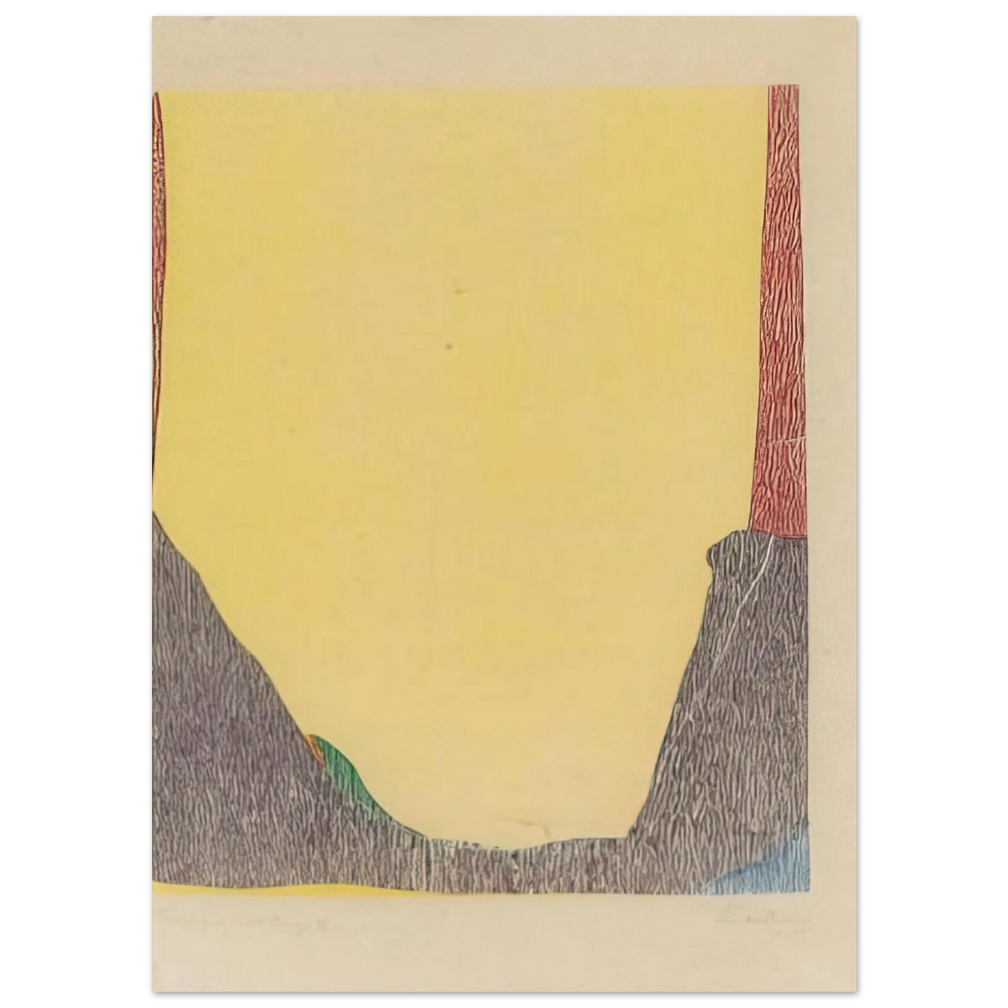 Helen Frankenthaler - East and Beyond - 1973 Wall art - 30x45 cm / 12x18 inches - Premium Wooden Framed Poster With Fine Art Paper-canvas - Wood frame