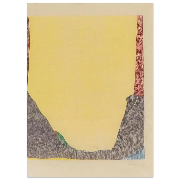 Helen Frankenthaler - East and Beyond - 1973 Wall art - 30x45 cm / 12x18 inches - Premium Wooden Framed Poster With Fine Art Paper-canvas - Wood frame