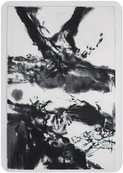 FLASHES 1992 By Zao Wou-Ki Pack of 10 Post Cards | Zao Wou-Ki Post Cards | A6 (10.5 x 14.8 cm) - 4.1 x 5.8 inches