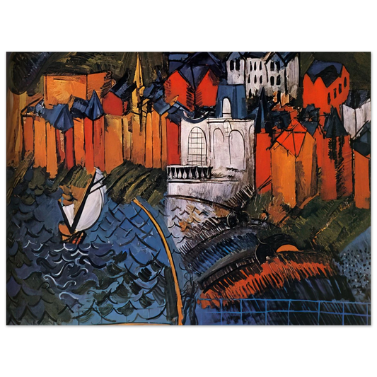 Raoul Dufy - SAILBOAT AT SAINTE ADRESSE 1912  75x100 cm / 30x40inches Fine Art Poster