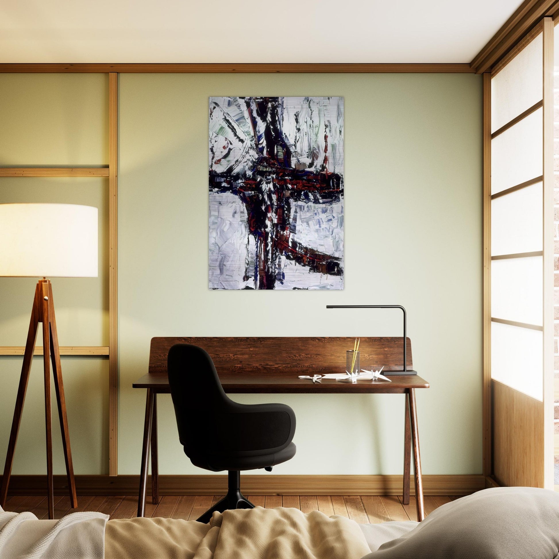 Chemin d hiver - Jean-Paul Riopelle Brushed Aluminum Print - 70x100 cm / 28x40 inches | Jean-Paul Riopelle Aluminum Print | Jean-Paul Riopelle Prints