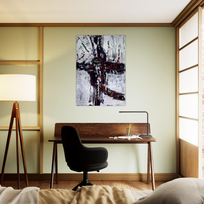 Chemin d hiver - Jean-Paul Riopelle Brushed Aluminum Print - 70x100 cm / 28x40 inches | Jean-Paul Riopelle Aluminum Print | Jean-Paul Riopelle Prints