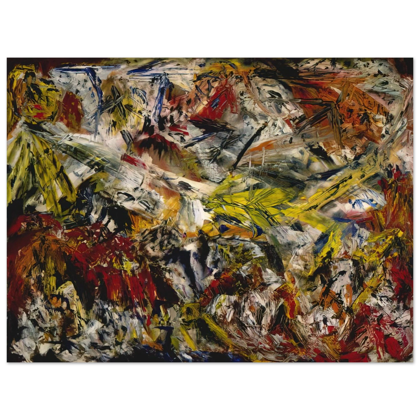 Marcel Barbeau - Le tumulte ÃƒÂ  la machoire crispee  75x100 cm / 30x40inches Fine Art Poster