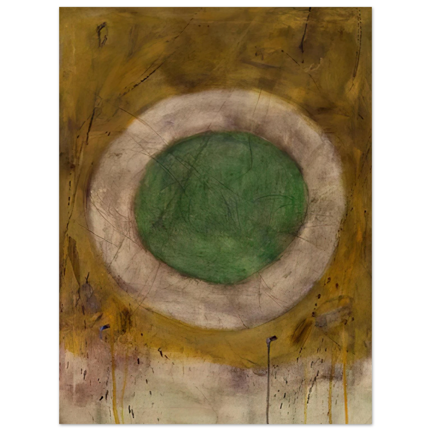 Gene Davis - Green Glow - 1958  75x100 cm / 30x40inches Fine Art Poster