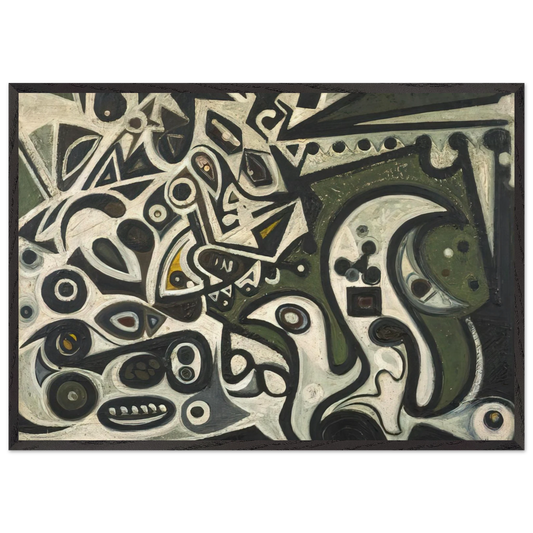 River Metamorphosis - Richard Pousette-Dart 70x100 cm / 28x40 inches Framed Art Print – Black Wooden Frame