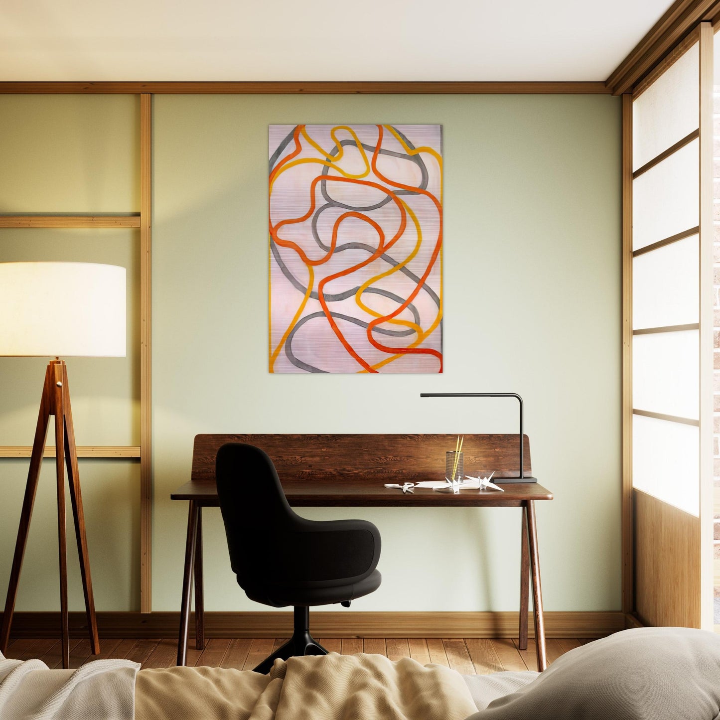 Attendant 5 - 1999 - Brice Marden Brushed Aluminum Print - 70x100 cm / 28x40 inches | Brice Marden Aluminum Print | Brice Marden Prints