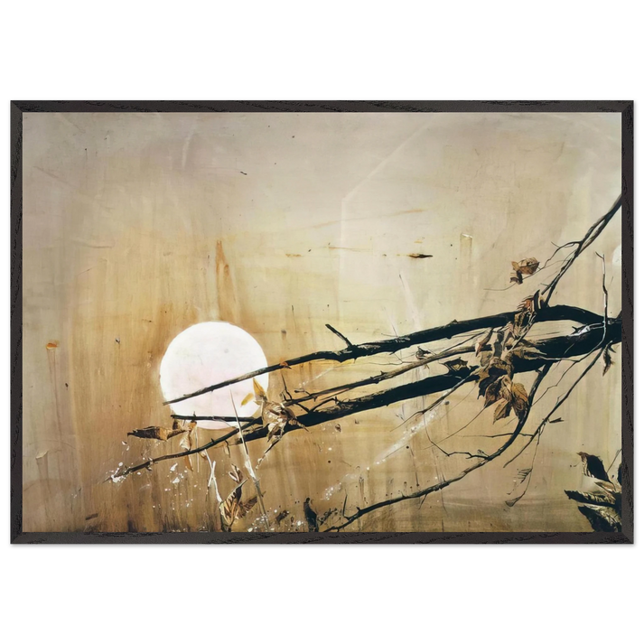 FULL MOON 1980 N1 - Andrew Wyeth 70x100 cm / 28x40 inches Framed Art Print – Black Wooden Frame
