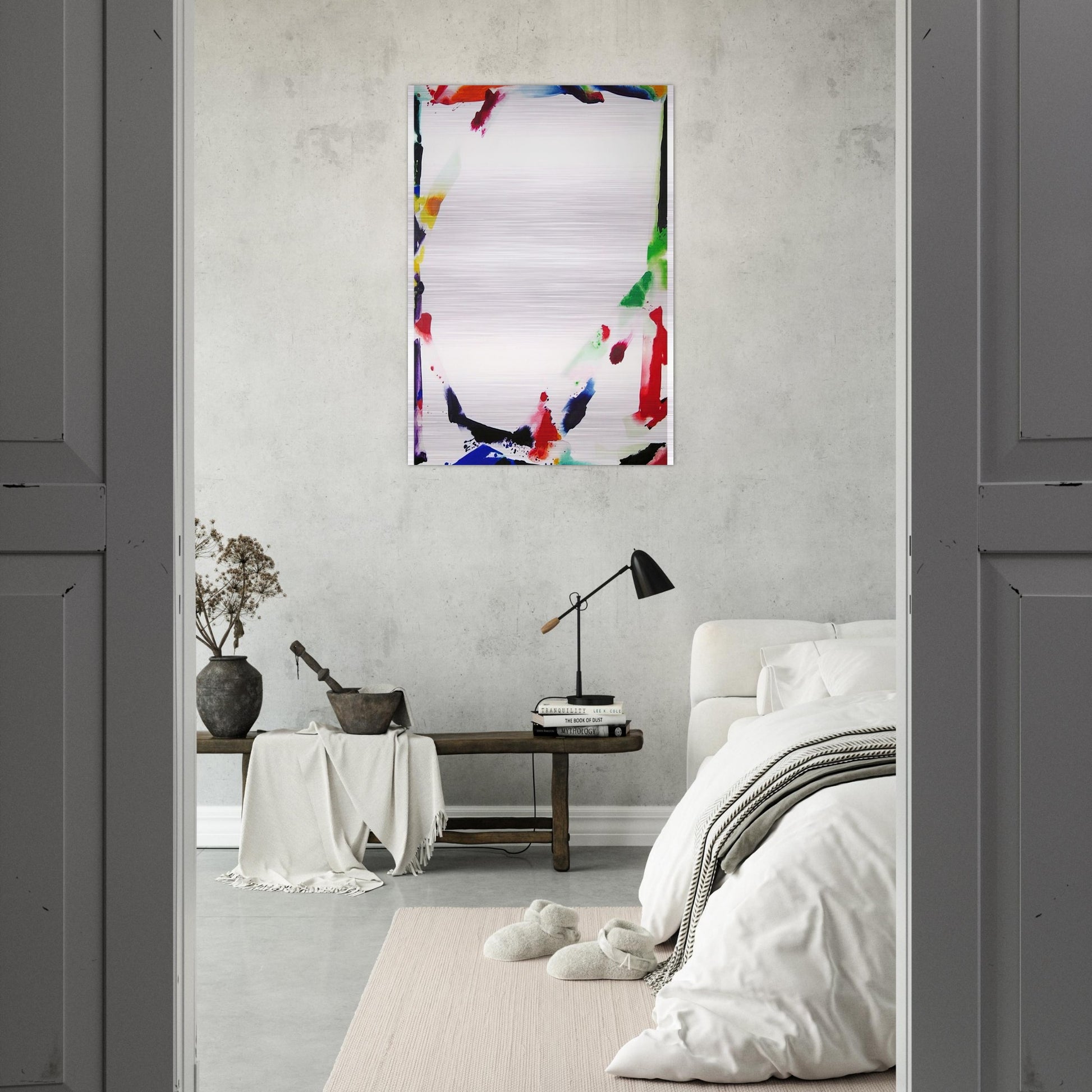Her Blue Surround  SFP71-18  - Sam Francis Brushed Aluminum Print - 70x100 cm / 28x40 inches | Sam Francis Aluminum Print | Sam Francis Prints