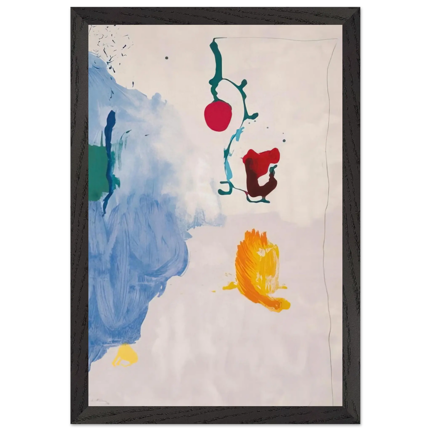 Helen Frankenthaler - Eve - 1995 Wall art - 50x70 cm / 20x28 Inches - Premium Wooden Framed Poster With Fine Art Paper - Wood frame