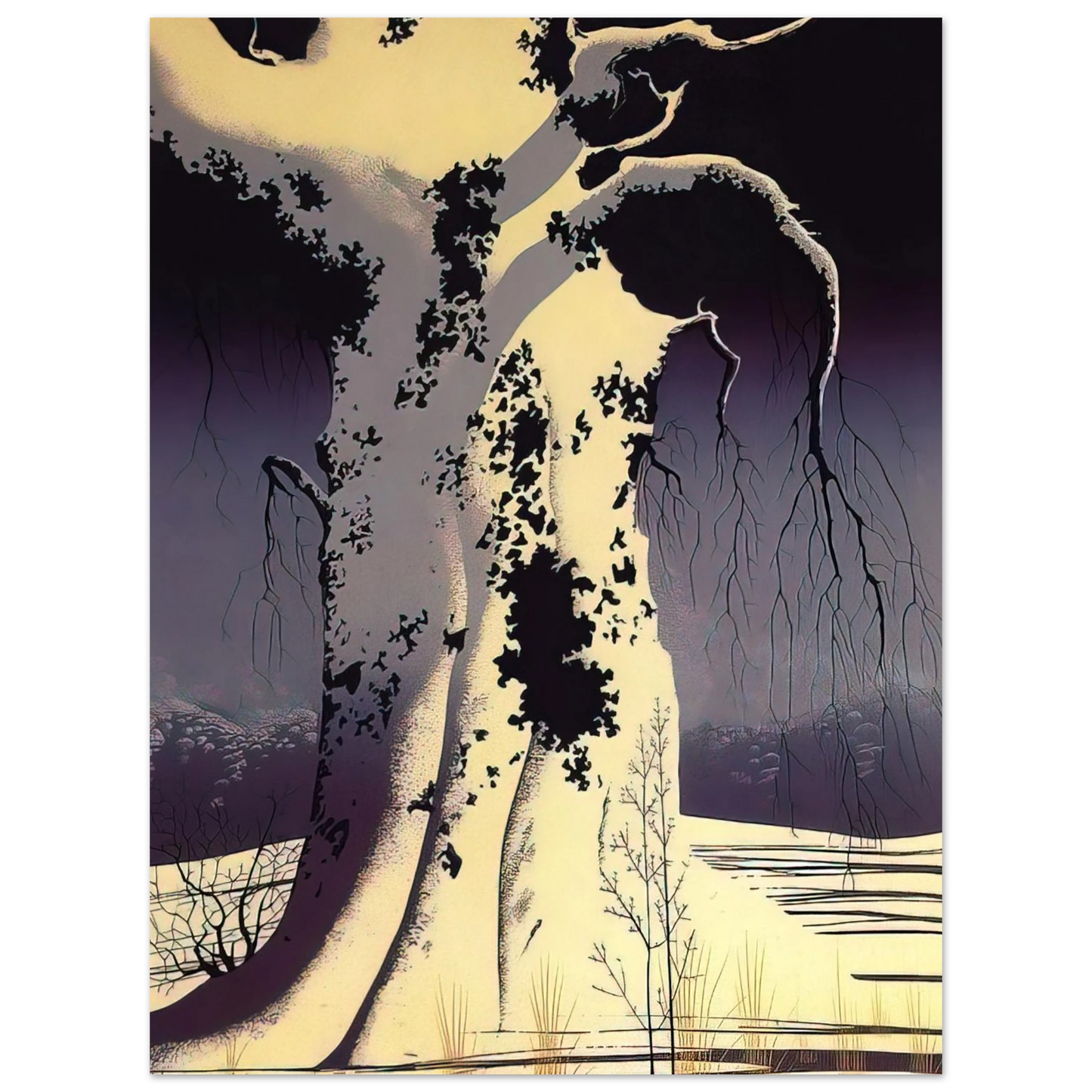 Eyvind Earle - Black Oak  75x100 cm / 30x40inches Fine Art Poster