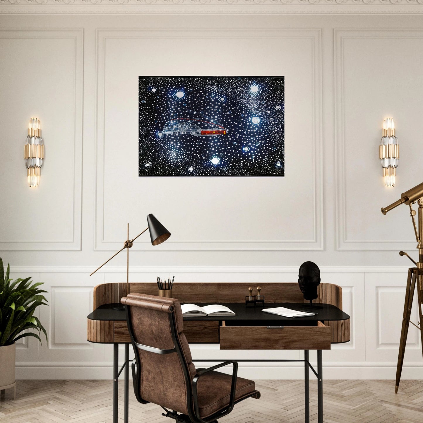 Constellation and Habitat of the Hydrospatial City, - 1973 - Gyula Kosice Brushed Aluminum Print - 70x100 cm / 28x40 inches | Gyula Kosice Aluminum Print | Gyula Kosice Prints