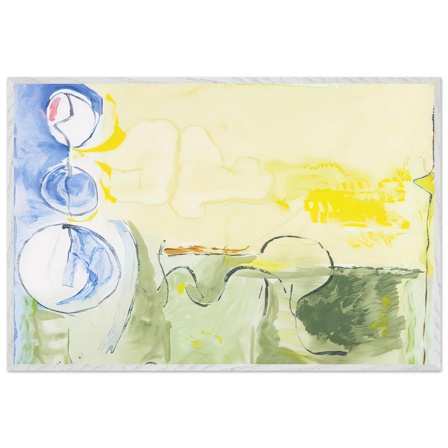 Helen Frankenthaler - Flotilla - 2006 Wall art - 30x40 cm / 12x16 inches - Premium Wooden Framed Poster With Fine Art Paper-canvas - Black frame