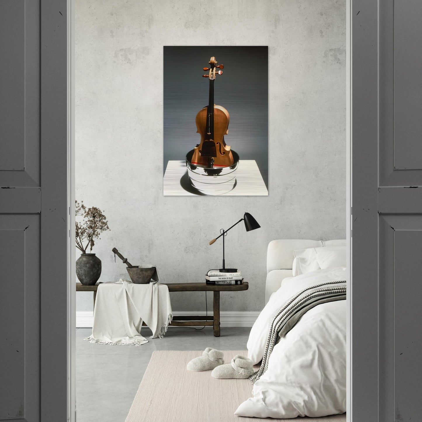 TIBETAN GARDEN SONG ROCI TIBET 1986 - Robert Rauschenberg Brushed Aluminum Print - 70x100 cm / 28x40 inches | Robert Rauschenberg Aluminum Print | Robert Rauschenberg Prints