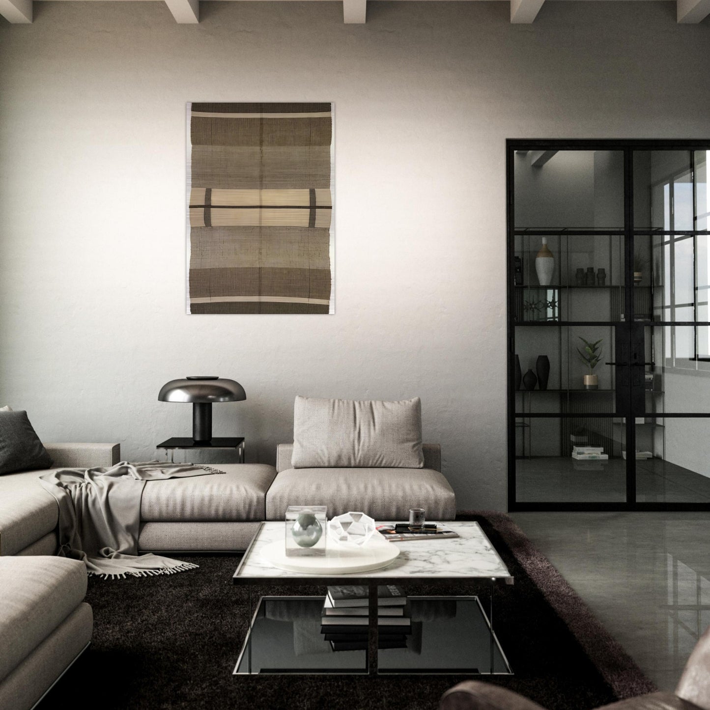 WALL HANGING 1924 - Anni Albers Brushed Aluminum Print - 70x100 cm / 28x40 inches | Anni Albers Aluminum Print | Anni Albers Prints