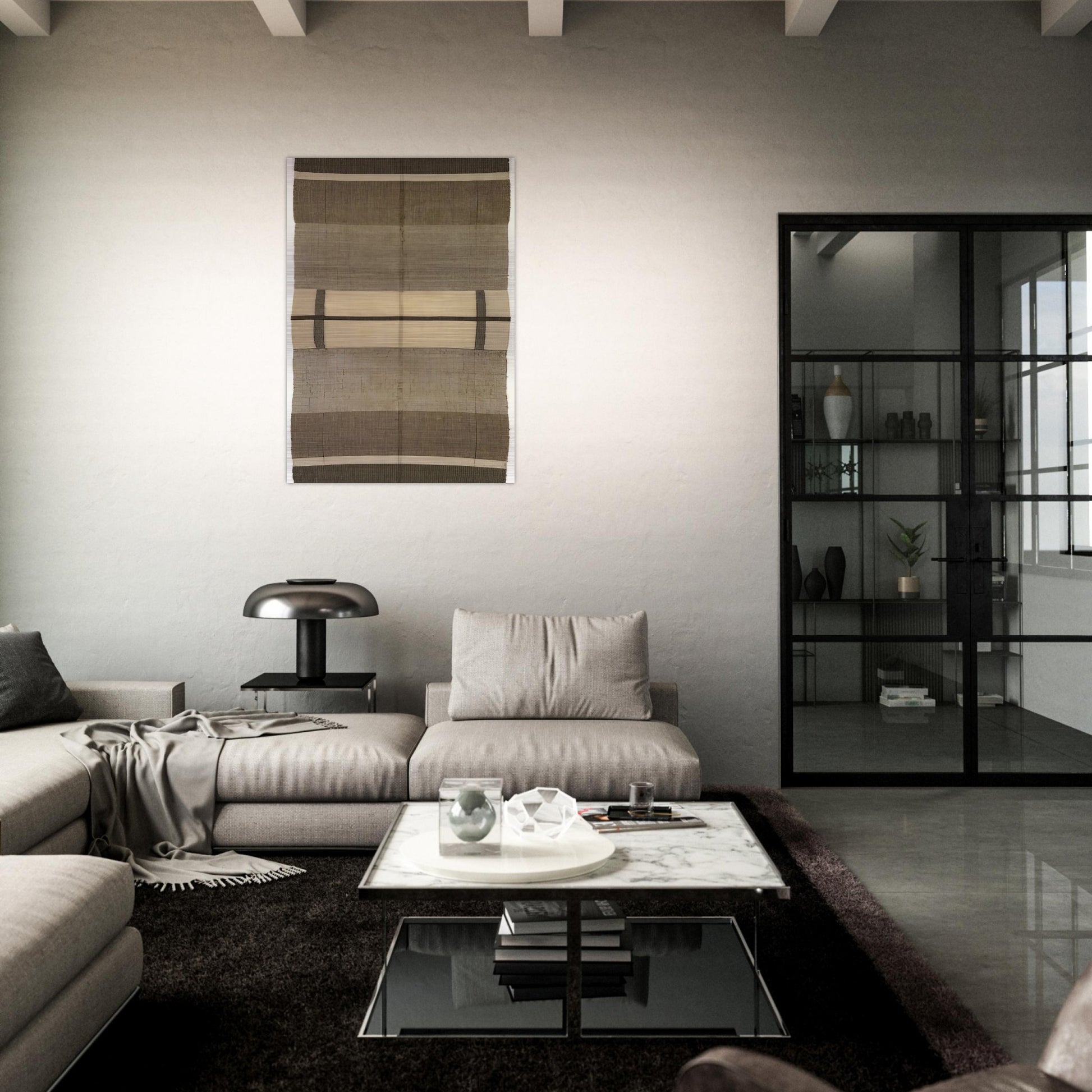 WALL HANGING 1924 - Anni Albers Brushed Aluminum Print - 70x100 cm / 28x40 inches | Anni Albers Aluminum Print | Anni Albers Prints