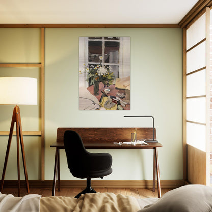 STILL LIFE WITH STAPLER 1970 - Fairfield Porter Brushed Aluminum Print - 70x100 cm / 28x40 inches | Fairfield Porter Aluminum Print | Fairfield Porter Prints