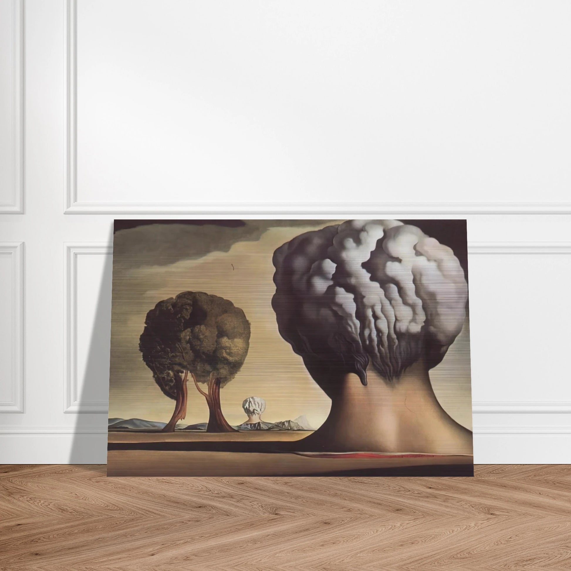 HREE SPHINXES OF BIKINI - Salvador Dali Brushed Aluminum Print - 70x100 cm / 28x40 inches | Salvador Dali Aluminum Print | Salvador Dali Prints
