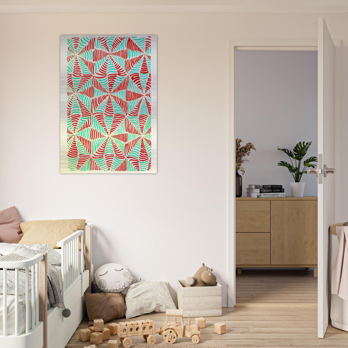 COMPOSITION 16 - Sonia Delaunay Brushed Aluminum Print - 70x100 cm / 28x40 inches | Sonia Delaunay Aluminum Print | Sonia Delaunay Prints