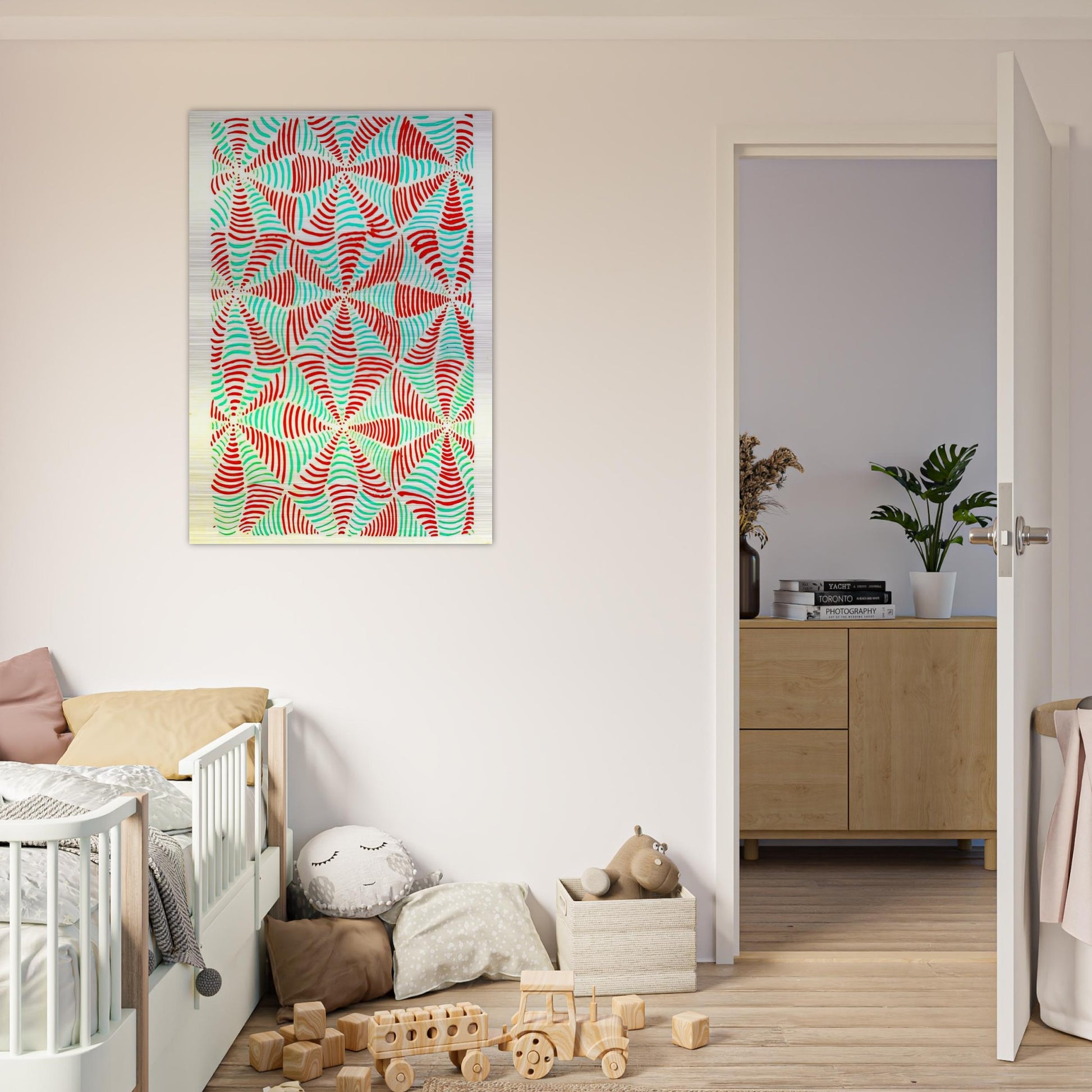 COMPOSITION 16 - Sonia Delaunay Brushed Aluminum Print - 70x100 cm / 28x40 inches | Sonia Delaunay Aluminum Print | Sonia Delaunay Prints