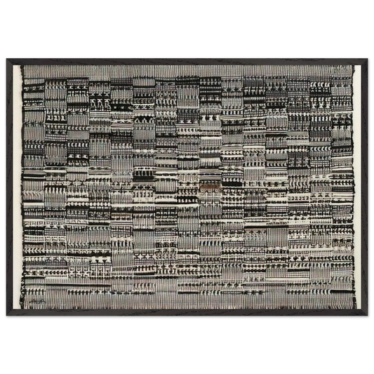 OPEN LETTER 1958 - Anni Albers 70x100 cm / 28x40 inches Framed Art Print – Black Wooden Frame