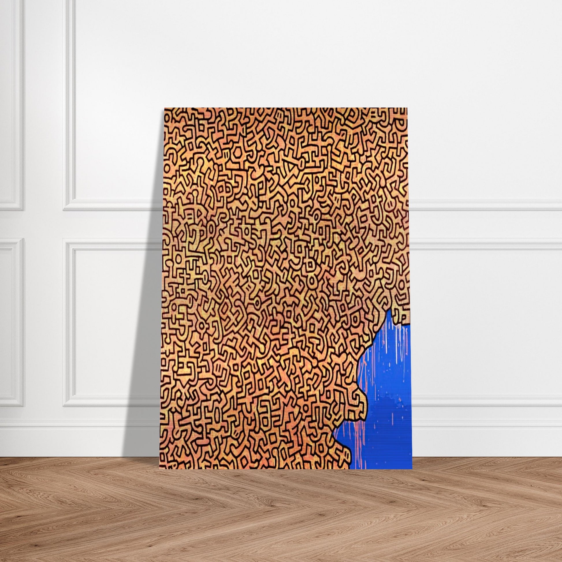 BRAZIL 1989 - Keith Haring Brushed Aluminum Print - 70x100 cm / 28x40 inches | Keith Haring Aluminum Print | Keith Haring Prints