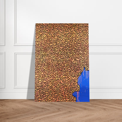 BRAZIL 1989 - Keith Haring Brushed Aluminum Print - 70x100 cm / 28x40 inches | Keith Haring Aluminum Print | Keith Haring Prints