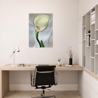 Calla Lily Turned Away - Georgia O'Keeffe Brushed Aluminum Print - 70x100 cm / 28x40 inches | Georgia O'Keeffe Aluminum Print | Georgia O'Keeffe Prints
