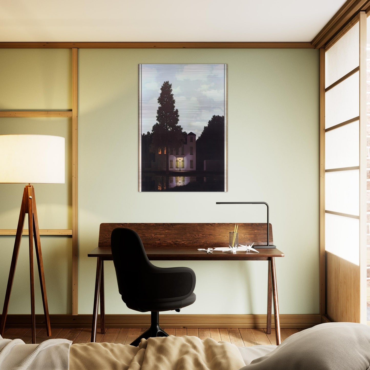 THE EMPIRE OF LIGHTS 1954 1 - Rene Magritte Brushed Aluminum Print - 70x100 cm / 28x40 inches | Rene Magritte Aluminum Print | Rene Magritte Prints