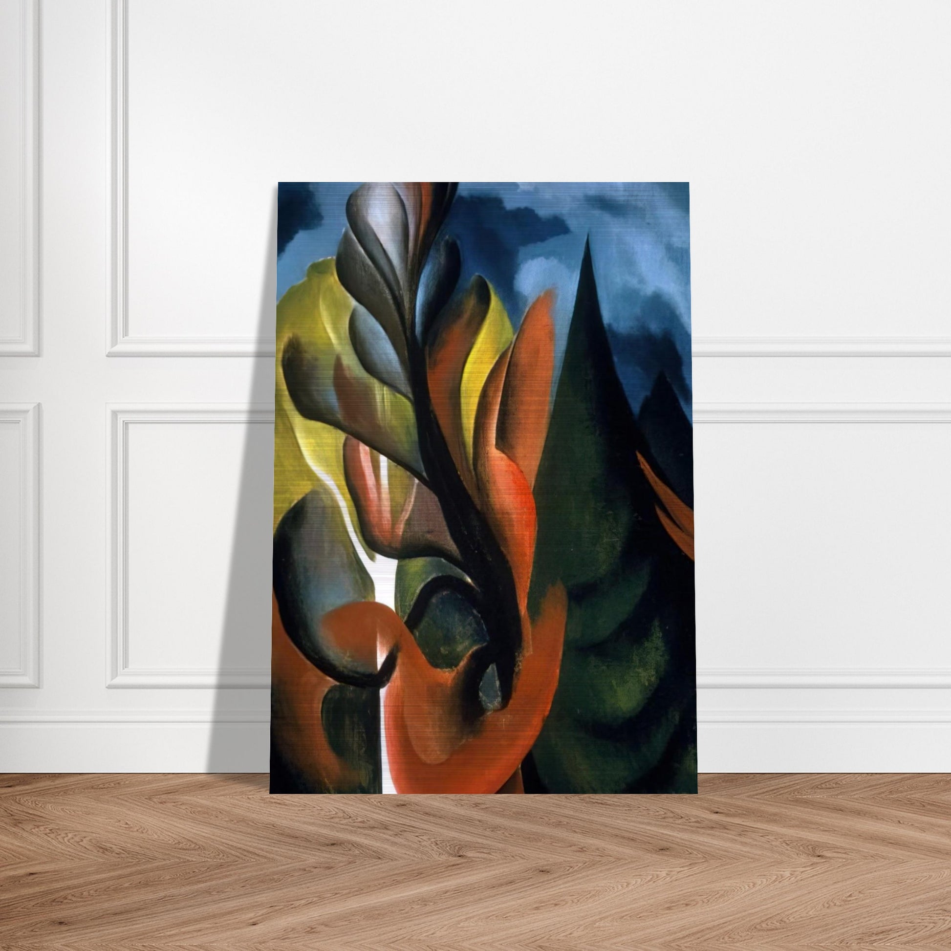 Maple and Cedar, Lake George - Georgia O'Keeffe Brushed Aluminum Print - 70x100 cm / 28x40 inches | Georgia O'Keeffe Aluminum Print | Georgia O'Keeffe Prints