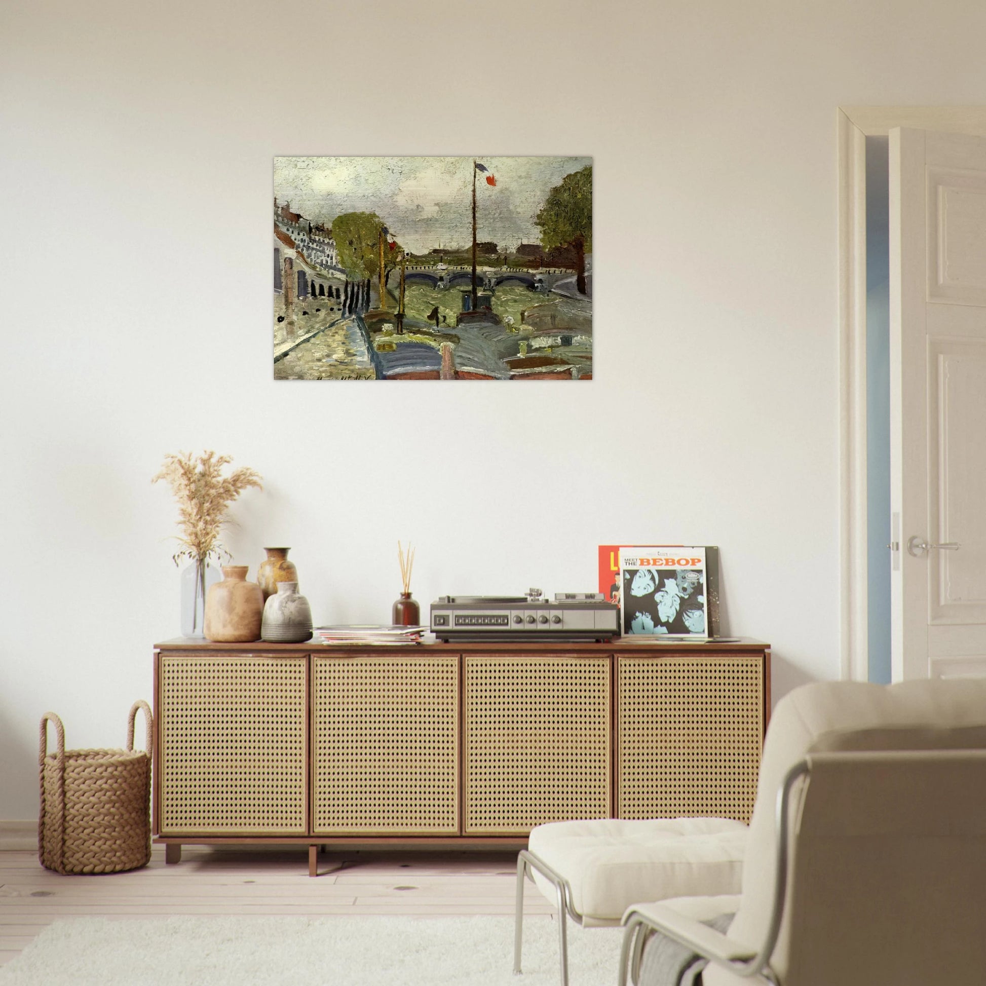 NINE - Maurice Utrillo Brushed Aluminum Print - 70x100 cm / 28x40 inches | Maurice Utrillo Aluminum Print | Maurice Utrillo Prints