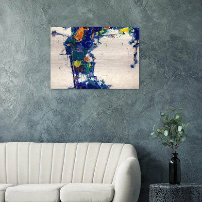 Middle Blue - Sam Francis Brushed Aluminum Print - 70x100 cm / 28x40 inches | Sam Francis Aluminum Print | Sam Francis Prints