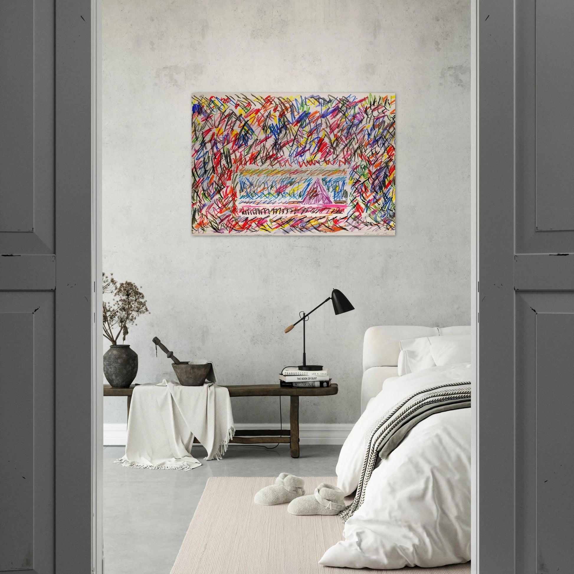 Coffee Thyme - Sam Gilliam Brushed Aluminum Print - 70x100 cm / 28x40 inches | Sam Gilliam Aluminum Print | Sam Gilliam Prints