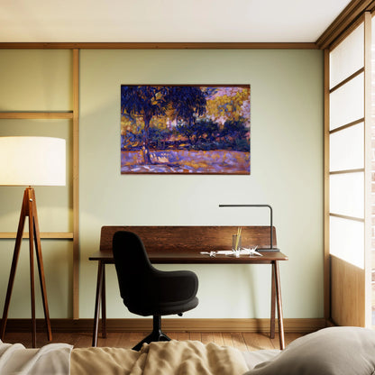 LANDSCAPE WITH EUCALYPTUS TREES AND RIVER TREES IN FRONT OF A RIVER 1908 - Henri Matisse Brushed Aluminum Print - 70x100 cm / 28x40 inches | Henri Matisse Aluminum Print | Henri Matisse Prints