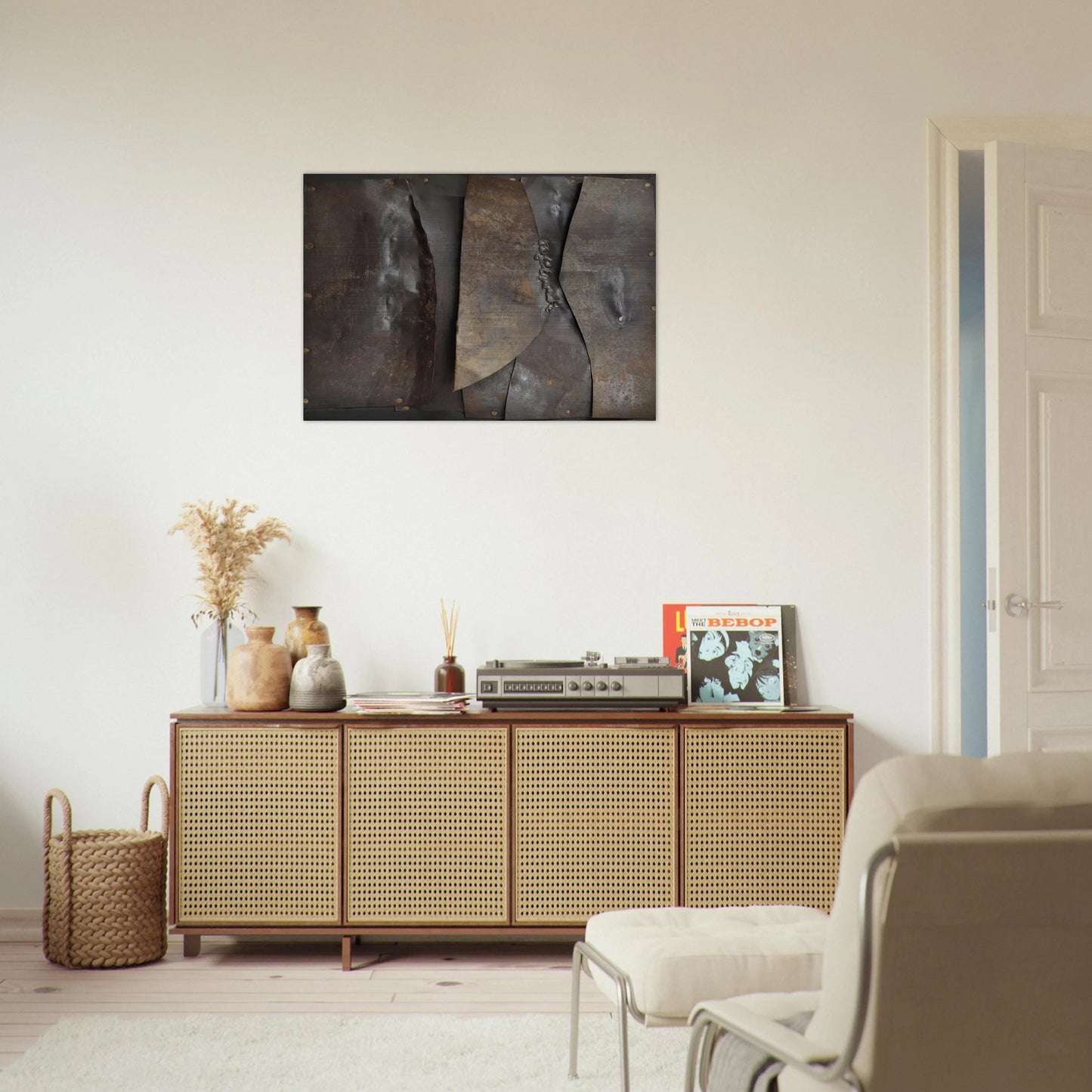 Iron - 1960 - Alberto Burri Brushed Aluminum Print - 70x100 cm / 28x40 inches | Alberto Burri Aluminum Print | Alberto Burri Prints