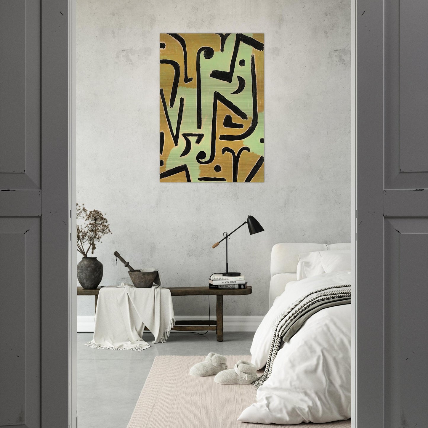 HALME 1940 - Paul Klee Brushed Aluminum Print - 70x100 cm / 28x40 inches | Paul Klee Aluminum Print | Paul Klee Prints