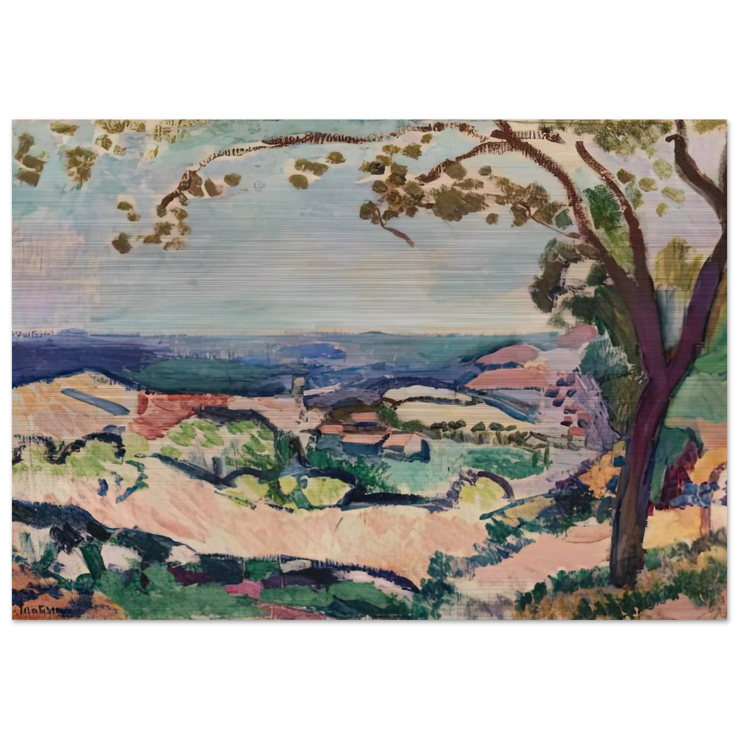 COLLIOURE LANDSCAPE 1906 - Henri Matisse Brushed Aluminum Print - 70x100 cm / 28x40 inches | Henri Matisse Aluminum Print | Henri Matisse Prints