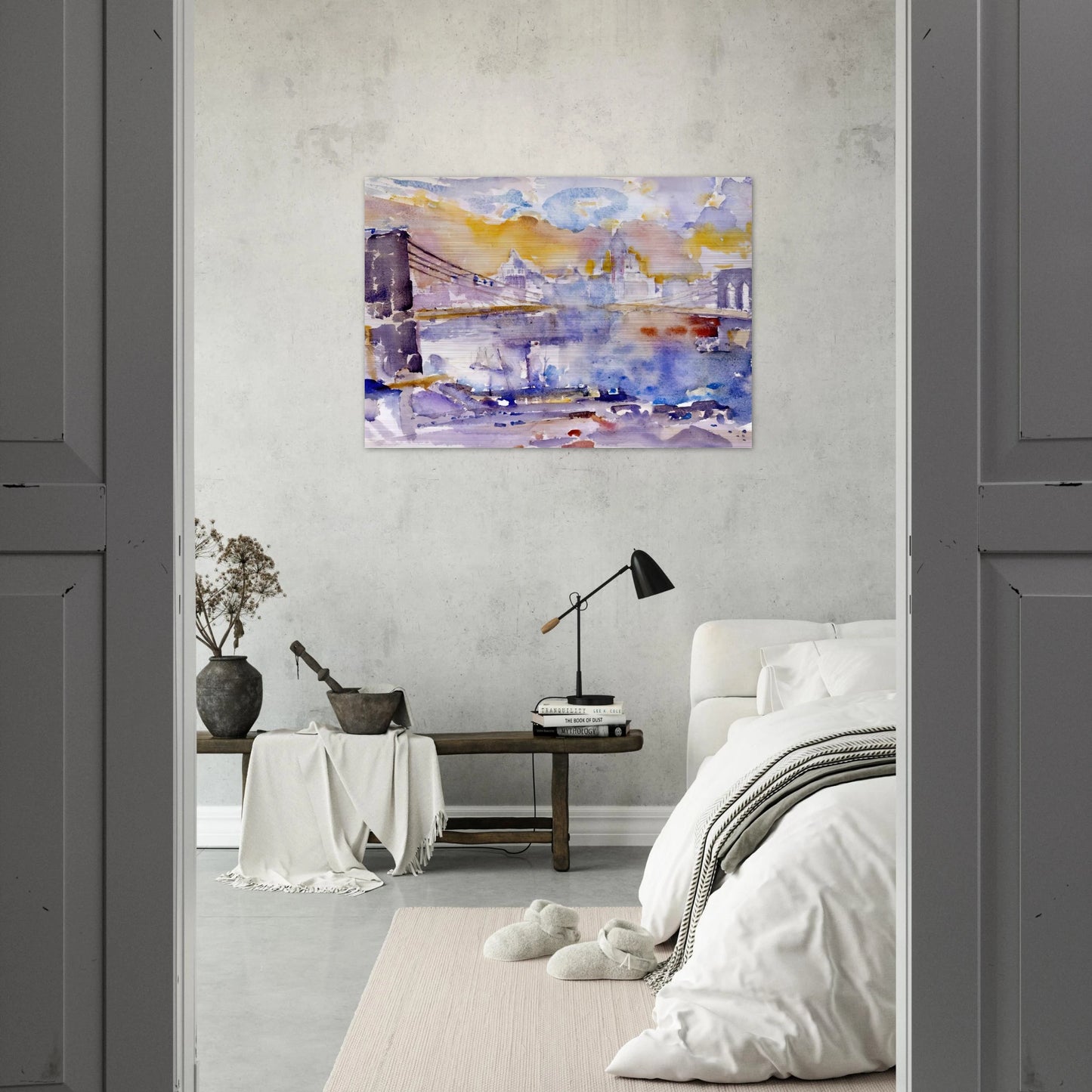 Brooklyn Bridge - 1912 - John Marin Brushed Aluminum Print - 70x100 cm / 28x40 inches | John Marin Aluminum Print | John Marin Prints