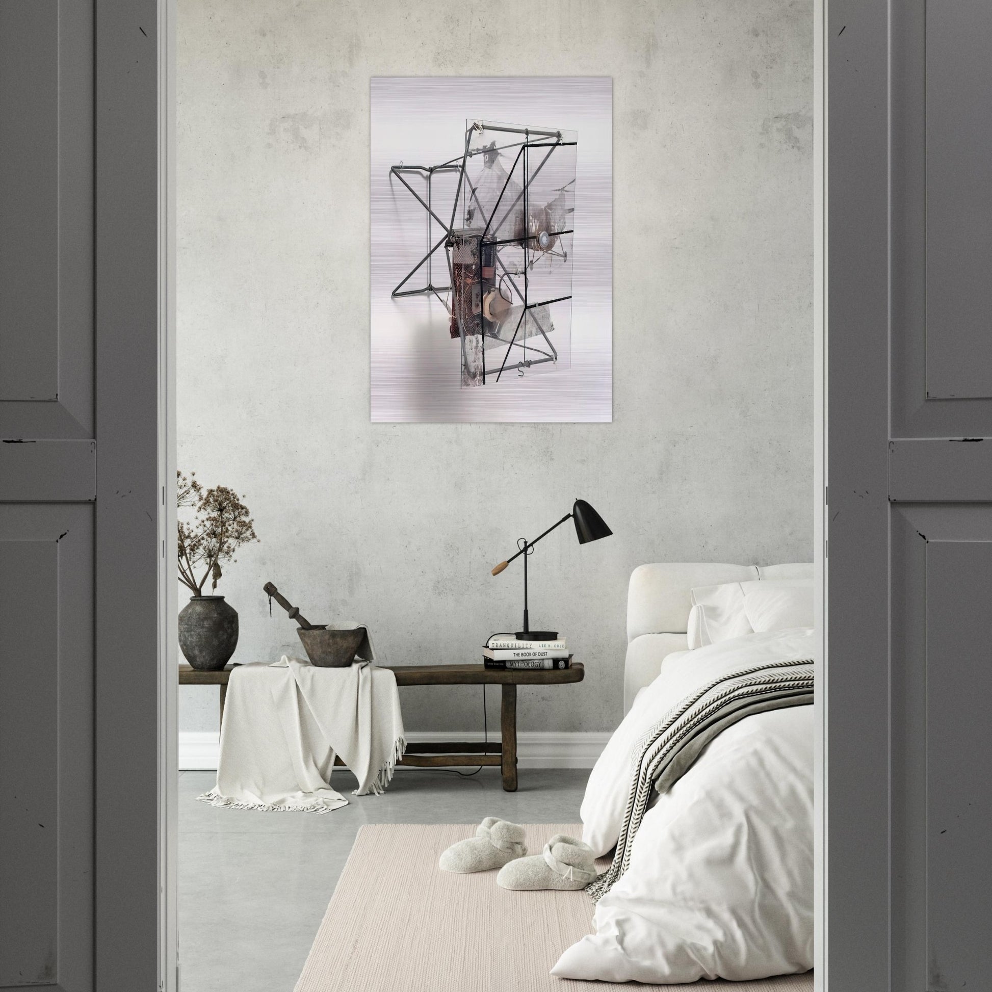 DRY CELL 1963 - Robert Rauschenberg Brushed Aluminum Print - 70x100 cm / 28x40 inches | Robert Rauschenberg Aluminum Print | Robert Rauschenberg Prints