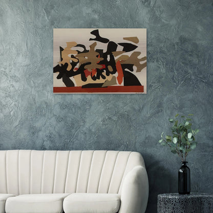 Red Boat - 1964 - Robert Goodnough Brushed Aluminum Print - 70x100 cm / 28x40 inches | Robert Goodnough Aluminum Print | Robert Goodnough Prints