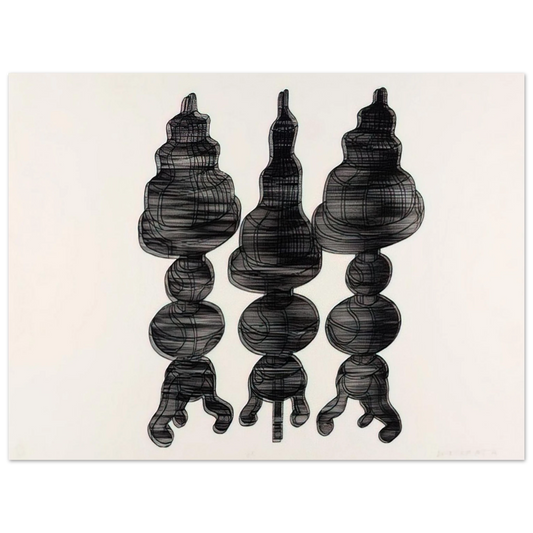 Dieter Roth - 3 Cakes on Swivel Chairs - 1971  75x100 cm / 30x40inches Fine Art Poster
