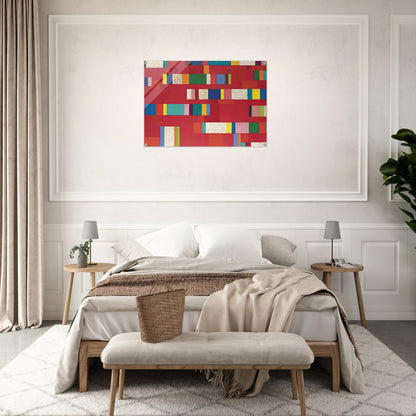Rosso Perugino - 1979 - Piero Dorazio Acrylic Print - 70x100 cm / 28x40″ inches | Piero Dorazio Wall Art | Piero Dorazio Prints