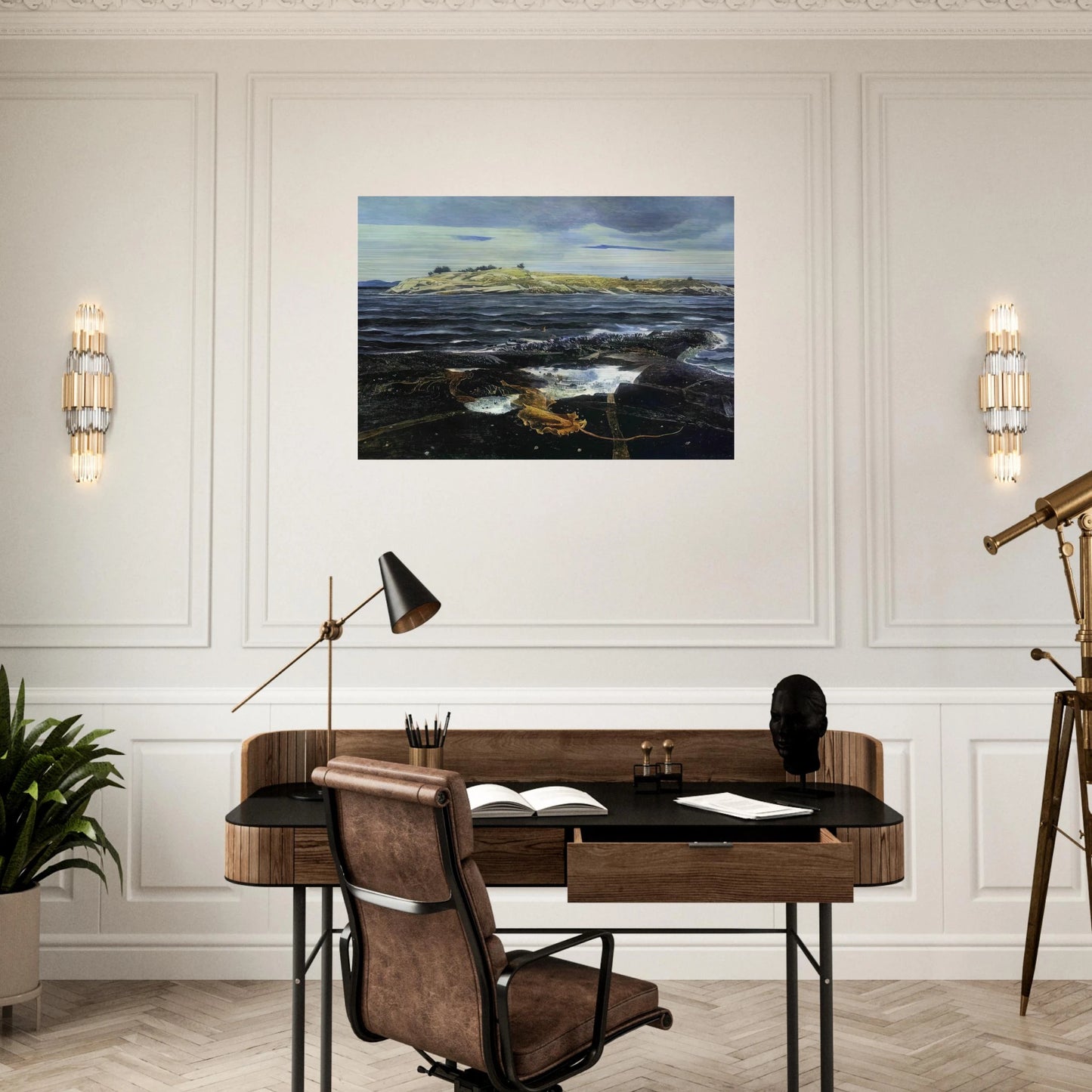 LITTLE CALDWELLS ISLAND - Andrew Wyeth Brushed Aluminum Print - 70x100 cm / 28x40 inches | Andrew Wyeth Aluminum Print | Andrew Wyeth Prints