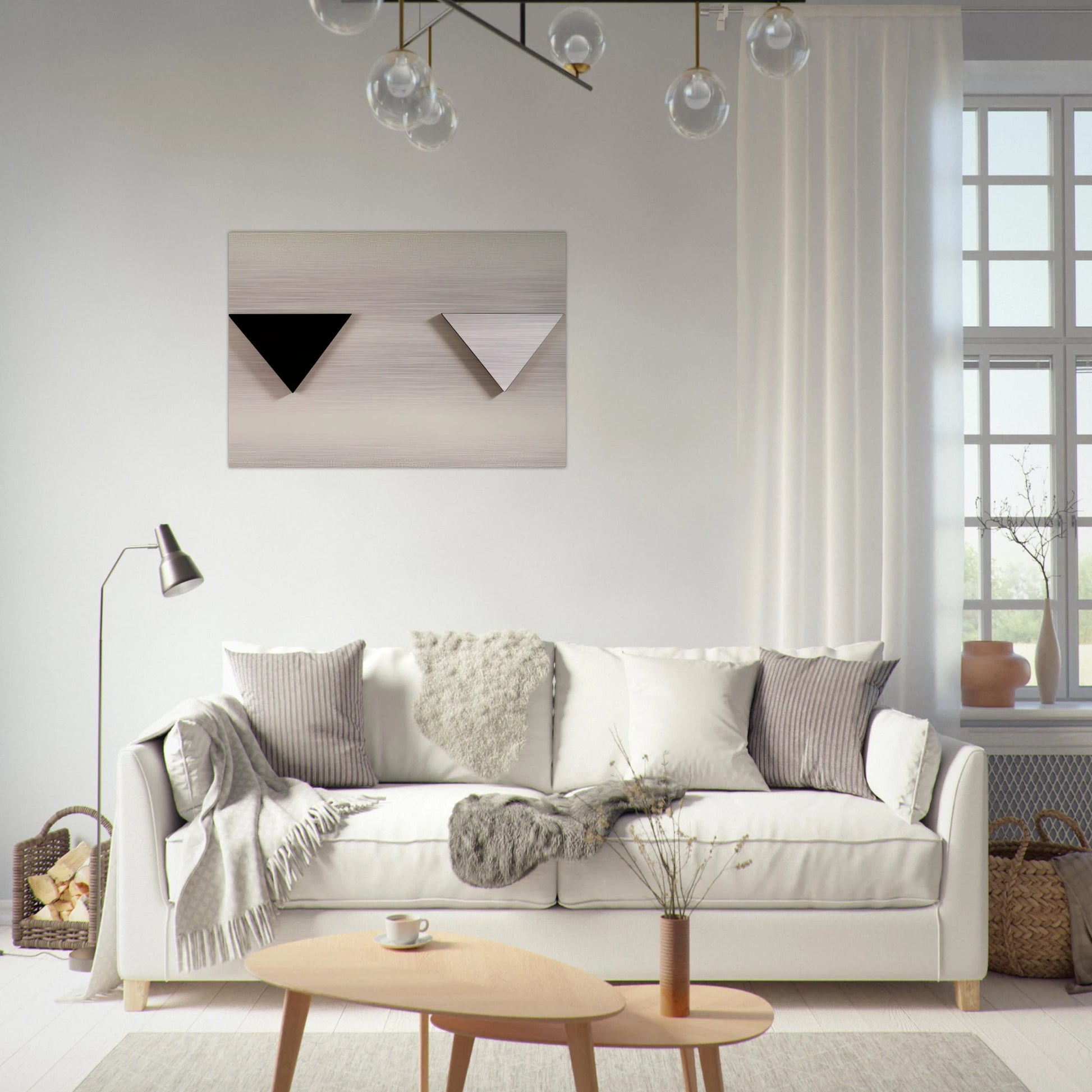 Mirror Object - 1973 - Blinky Palermo Brushed Aluminum Print - 70x100 cm / 28x40 inches | Blinky Palermo Aluminum Print | Blinky Palermo Prints