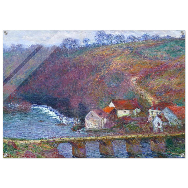 The Grande Creuse by the Bridge at Vervy - claude monet Acrylic Print - 70x100 cm / 28x40″ inches
