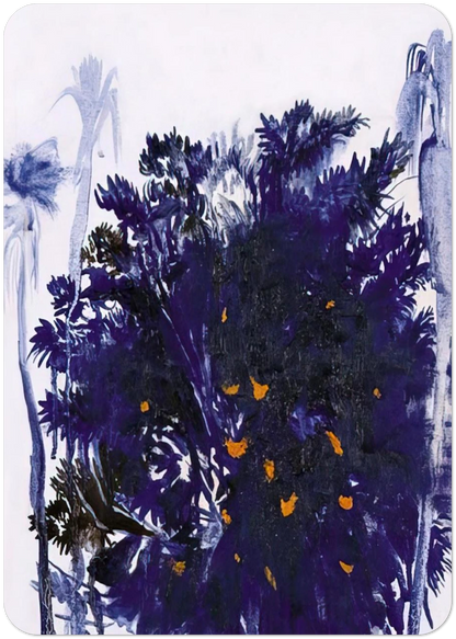 Moreton Bay Fig and Palm Trees - figurative By Brett Whiteley Pack of 10 Post Cards | Brett Whiteley Post Cards | A6 (10.5 x 14.8 cm) - 4.1 x 5.8 inches