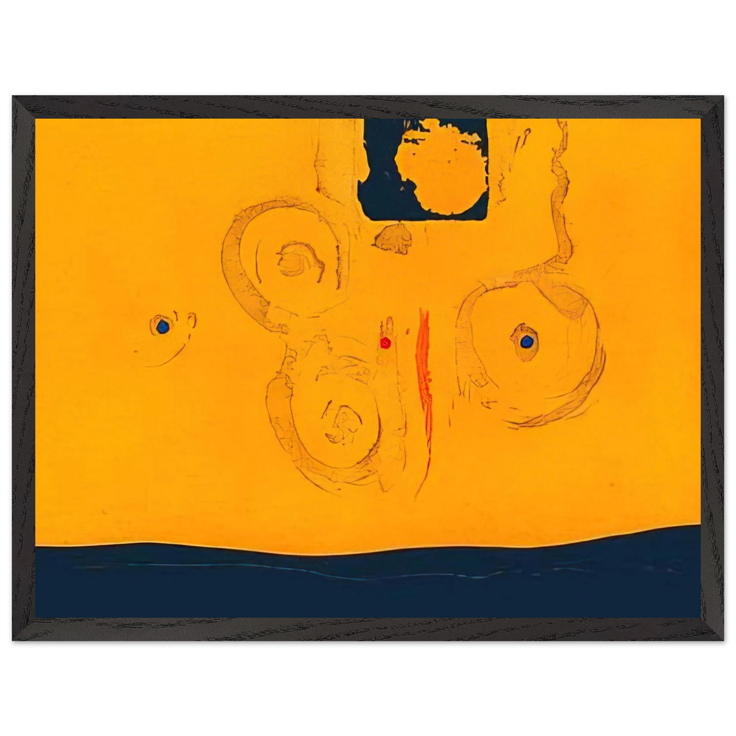 Helen Frankenthaler - Plaza Real - 1988 Wall art - 40x50 cm / 16x20 inches - Premium Wooden Framed Poster With Fine Art Paper-canvas - White frame