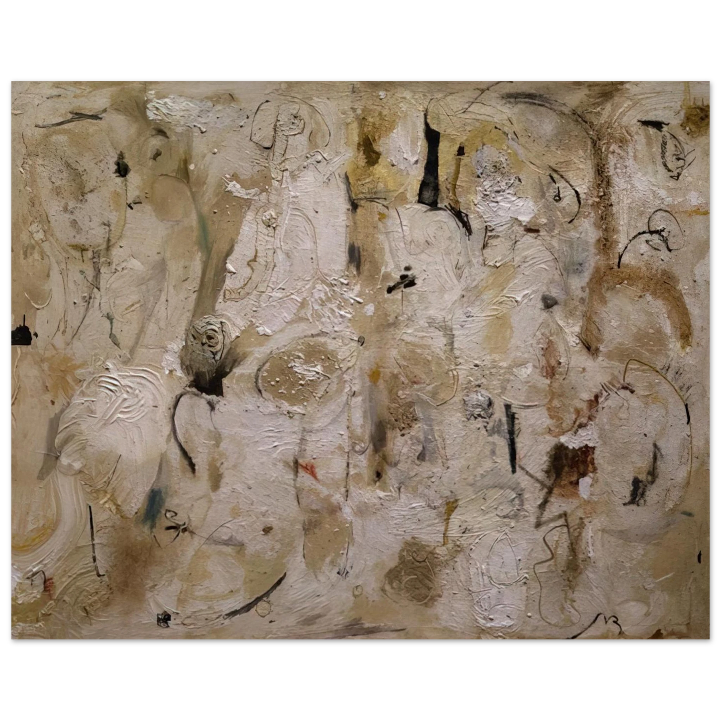 Helen Frankenthaler - Painted on 21st Street - 1951 Wall art - 13x18 cm / 5x7 inches - Premium Wooden Framed Poster With Fine Art Paper-canvas - Black frame