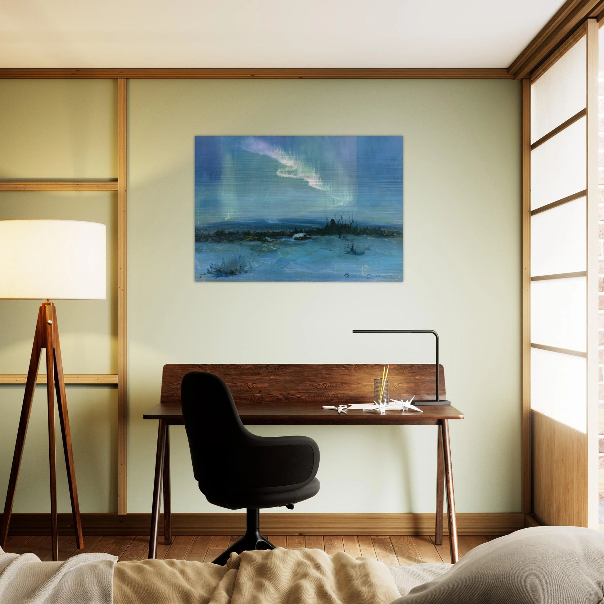 Northern Lights - Romanticism - Sydney Laurence Brushed Aluminum Print - 70x100 cm / 28x40 inches | Sydney Laurence Aluminum Print | Sydney Laurence Prints
