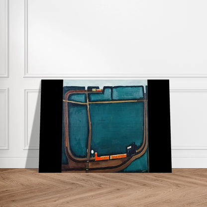 NARROW GAUGE RAILWAY IN THE MOUNTAINS 1963 - Jerzy Nowosielski Brushed Aluminum Print - 70x100 cm / 28x40 inches | Jerzy Nowosielski Aluminum Print | Jerzy Nowosielski Prints